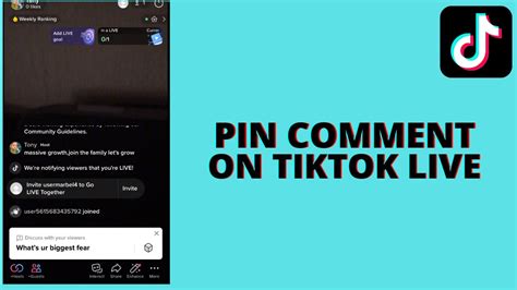 Note: You can also click on the Inbox right next to the Me icon to see your notifications; from there, you can find the desired <b>comment</b> to <b>pin</b>. . How to pin a comment on tiktok live as a moderator